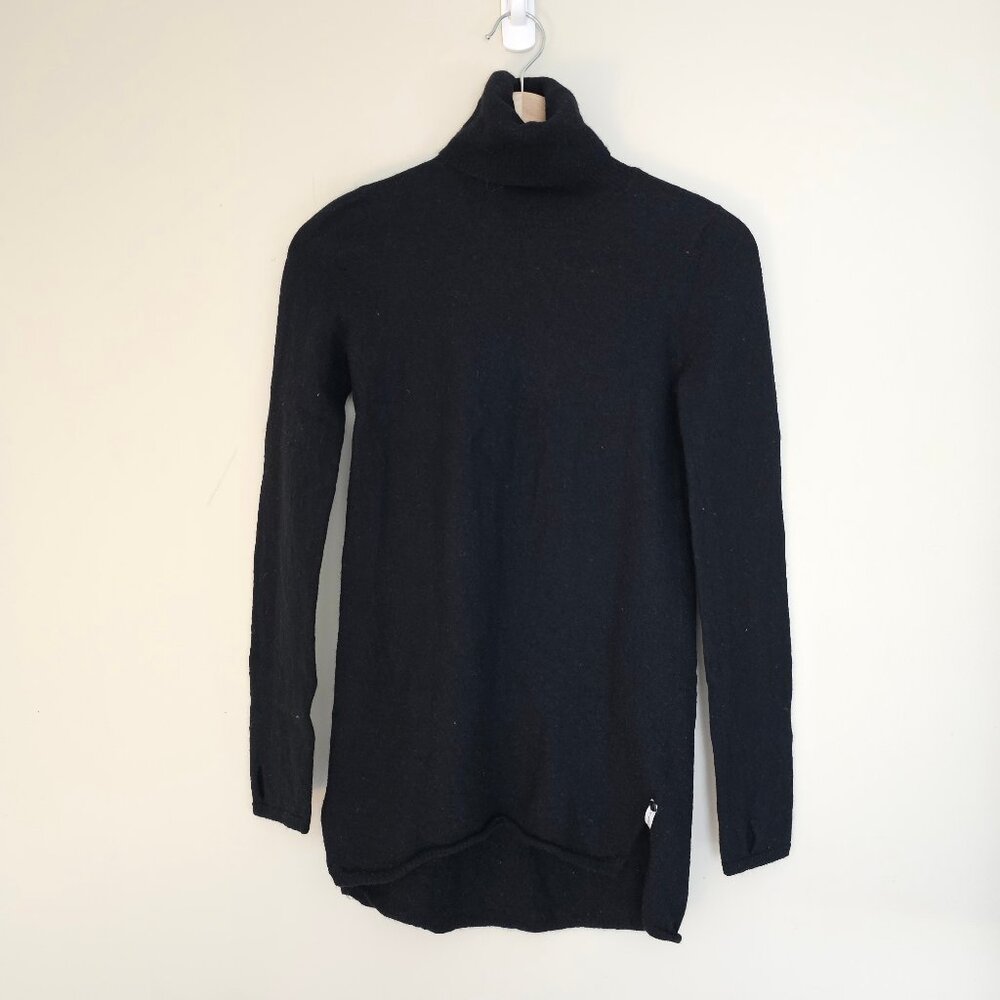One Teaspoon 100% Merino Wool Knit Funnel Neck Dress - Black - Sz XS